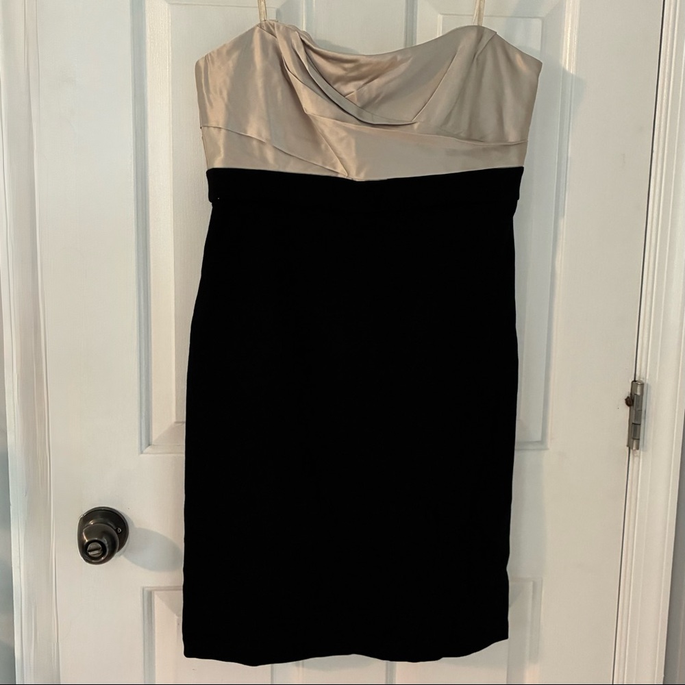 Cocktail dress. Black & Champagne.